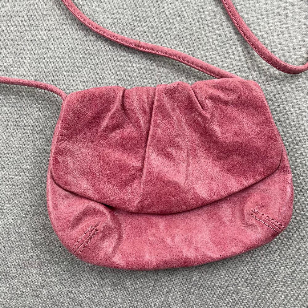 Vintage Fossil Genuine Leather Crossbody Mini Bag Purse Pink Flap Retro Preppy - Picture 12 of 16